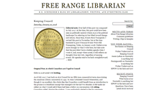 Desktop Screenshot of freerangelibrarian.com