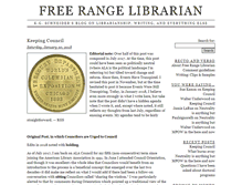 Tablet Screenshot of freerangelibrarian.com